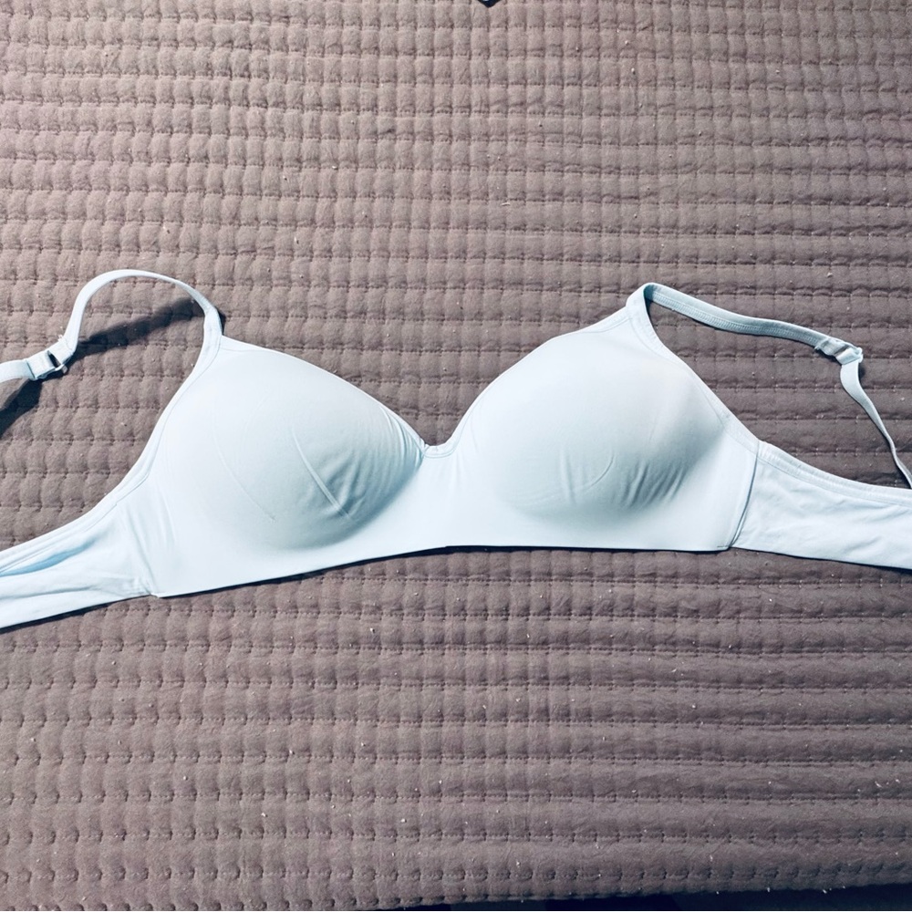 Victoria's Secret Light Blue Wireless Bra with Adjustable Straps
